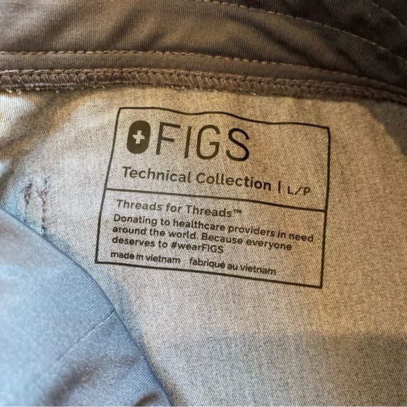 Figs Zamora Jogger Scrub Pant Nurse Gray Womens Size Large Petite - Picture 7 of 7